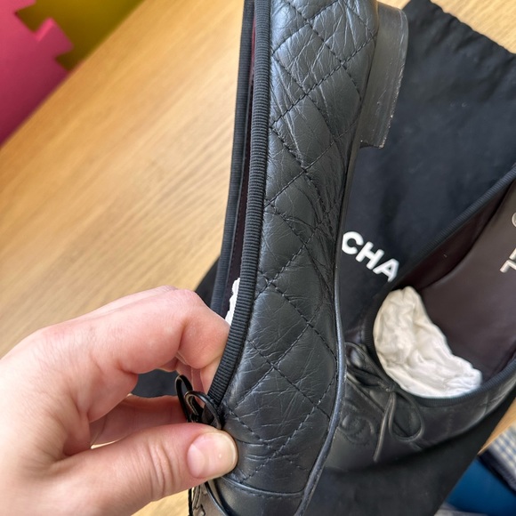 Authentic Chanel Classic Ballet Flats Black Sz: 37.5 - Picture 10 of 10